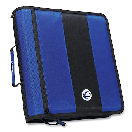 Case It King Size Mighty Zip Tab Binder, 3 Rings, 4" Capacity, 11 x 8.5, Black D-186 BLK